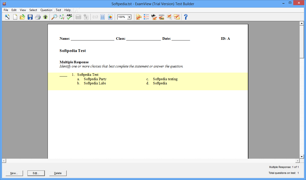 Examview Assessment Suite, Version 8.1